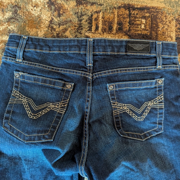 Harley-Davidson Dark Blue Boot Cut Jeans - Picture 3 of 6